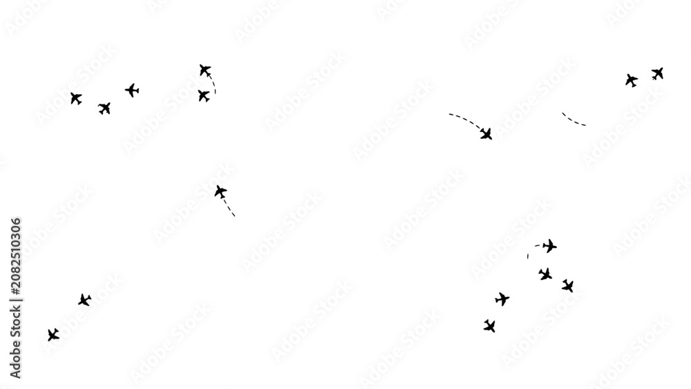 Obraz premium Figure Chaotic Abstract Vector Illustration with Scattered Small Arrow Shapes on Clean White Background for Design Concept