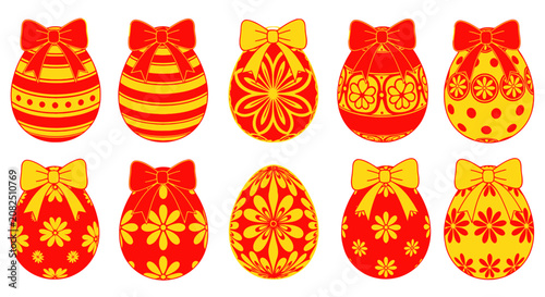 Obraz na plátně Collection of decorative Christmas gift boxes.