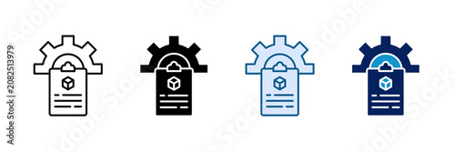 Tableau sur toile Processing Icon Set Multiple Style Collection