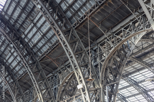 Industrial Steel Framework Architecture Inside Historic Building