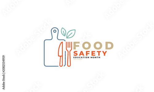 Food Safety Education Awareness Month. background, banner, card, poster, template, September month. Vector illustration.