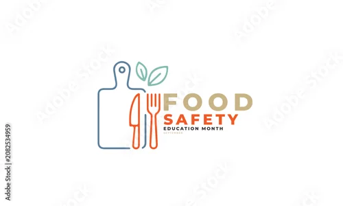 Fototapeta na wymiar Food Safety Education Awareness Month. background, banner, card, poster, template, September month. Vector illustration.