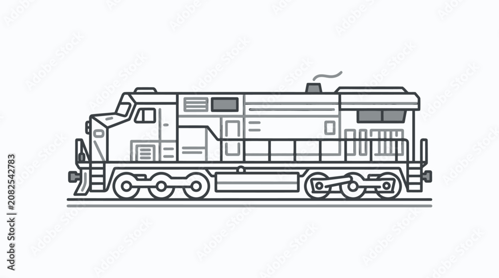 Fototapeta premium Locomotive Train Engine Railway Vehicle.