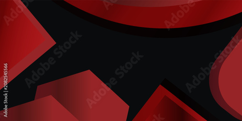 Abstract modern background with dark red geometric shapes on black canvas. Perfect for luxury tech banner design.