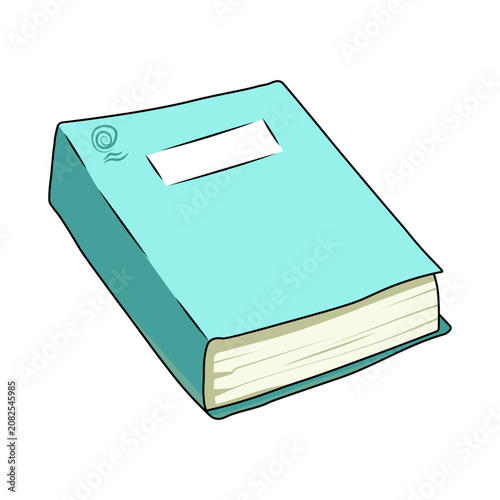 Teal Hardcover Book Notebook Journal With Blank Label For Study Reading And Education