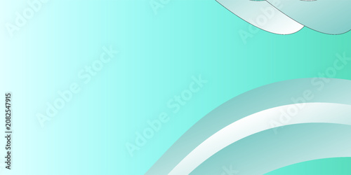 Clean pastel green gradient background with abstract dynamic fluid shapes for template vector art.
