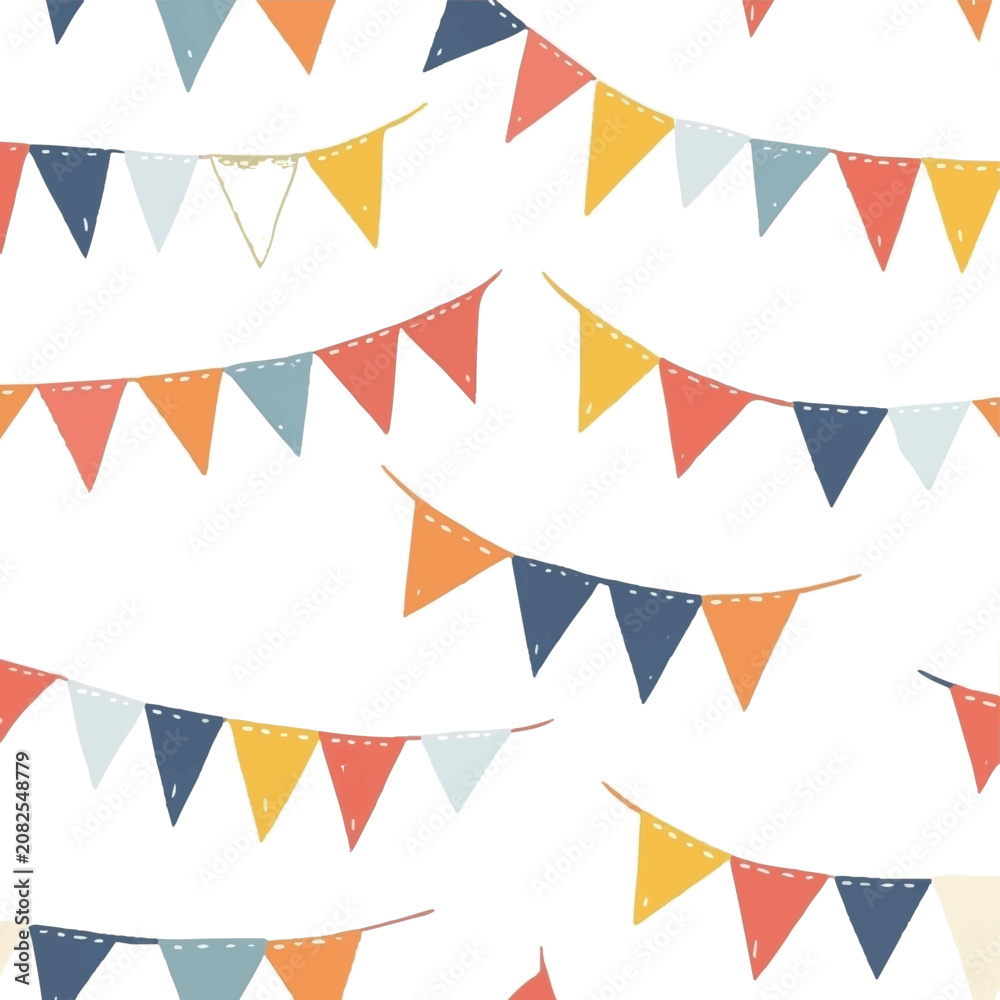 Fototapeta premium Colorful Party Banners on White