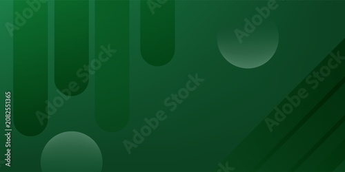 Abstract Dark Green Background with Modern Geometric Shapes