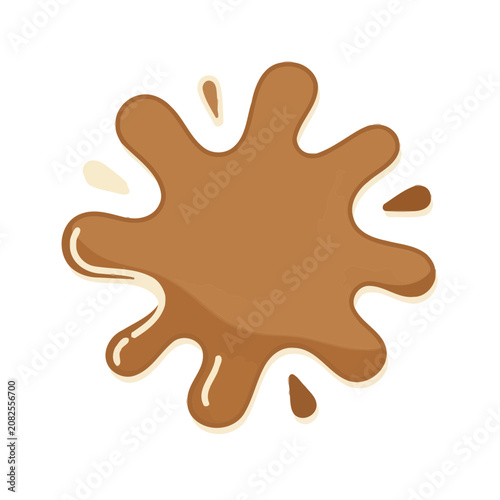 Brown chocolate splash vector illustration
