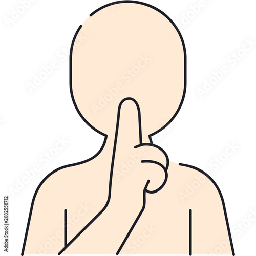 Obraz na płótnie Silence Sticker