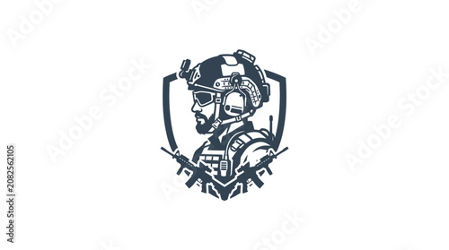 Cuadro en lienzo Samurai warrior in helmet armor.