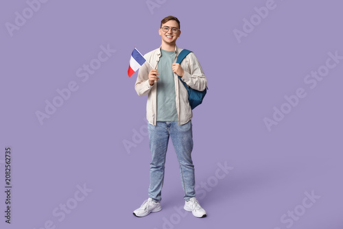 Male student with French fl...