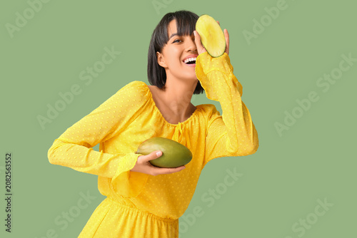 Beautiful young woman with ...