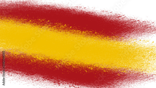 Spain Flag Horizontal Spray Paint Texture PNG, Red Yellow Airbrush Grunge Overlay, Transparent National Banner Effect for Football, Travel and Creative Projects