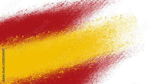 Spain Flag Wave Spray Paint Texture PNG, Red Yellow Dynamic Grunge Overlay, Transparent Airbrush Background for National Holiday and Sports Branding