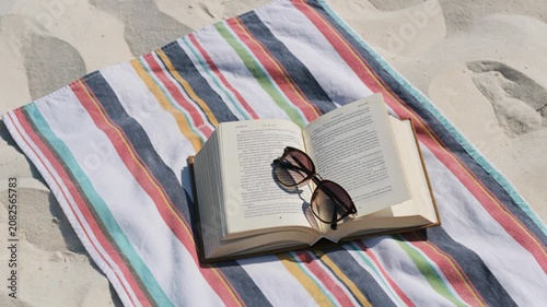 Relaxing moments on a sunny beach