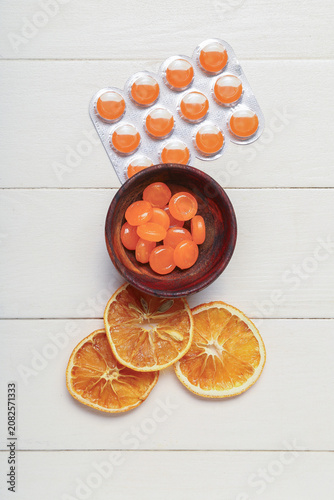 Pills for sore throat with ...