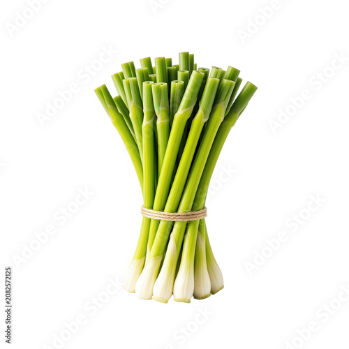 Bundle of Green Scallions Transparent Background