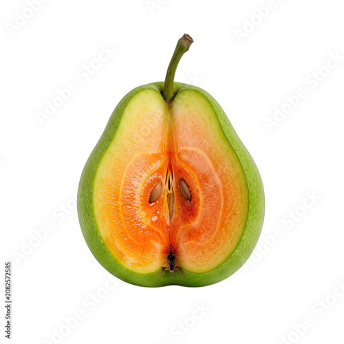 Halved Pear Cross Section Transparent Background