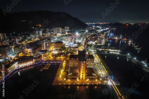 Night view from Mojiko Retro Observation Gallery in Kitakyushu, Fukuoka, Japan, May 12, 2026
