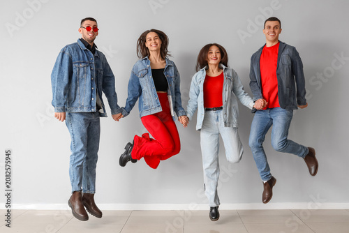 Group of young people in st...