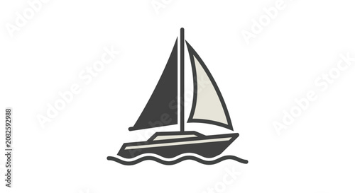 Photos Sailing Boat on the Water Surface.