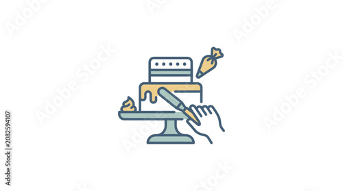 Hand holding pencil on computer screen.