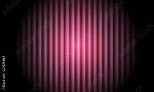 Vertical Pink Lines with Center Spotlight and Black Vignette Effect abstract background