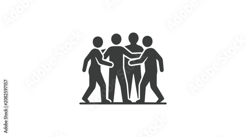 Foto Group of people standing together united.