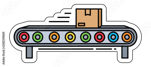 Automated Industrial Conveyor Belt System for Warehouse Sorting and E-commerce Fulfillment Center Operations for Efficient Package Distribution and Manufacturing Flow in Modern Logistics and Supply