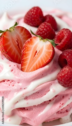 strawberries with cream