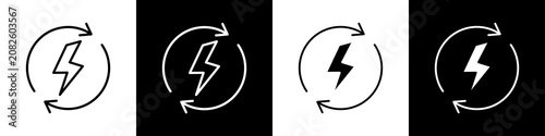 Foto Energy black and white icon design concept