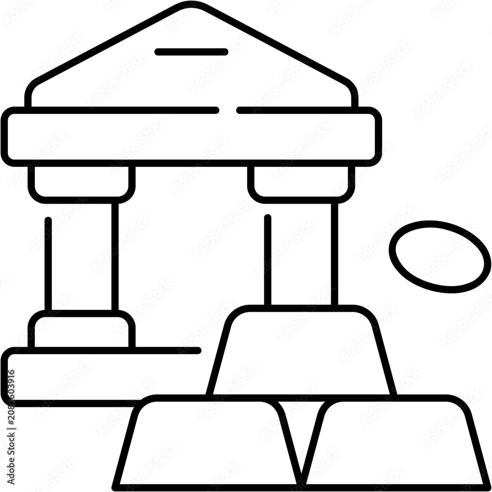 Fototapeta premium Line Art Reserve Requirement Icon