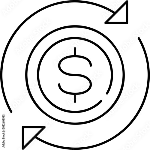 фотографія Line Art Money Exchange Icon