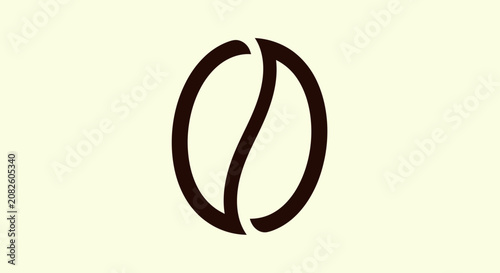 Minimalistic Coffee Bean Logo Design On Light Background For Branding And Marketing Purposes