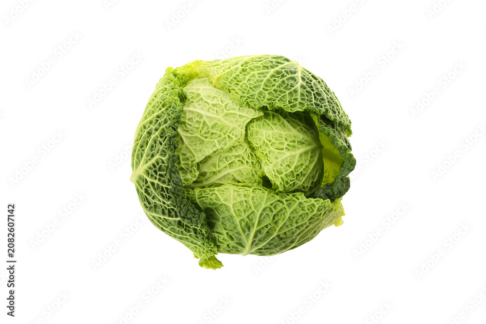 Fototapeta premium Cabbage awaits meal prep on a clean surface, isolated, PNG