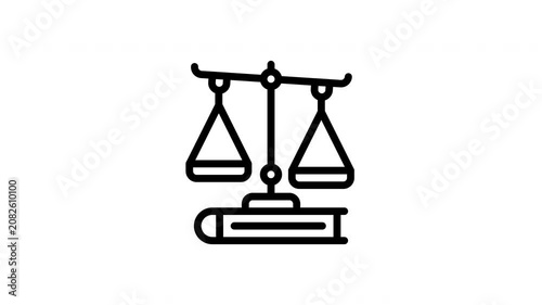 balance minimalist stroke animation