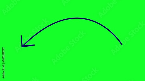 Minimal Green Screen Animated Arrow Motion Graphic Overlay for Business Explainer Videos HD 4K