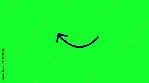 Smooth Green Screen Animated Direction Arrow Motion Graphic Overlay for Professional Broadcast Videos HD 4K