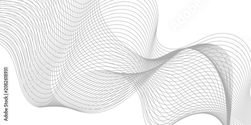 Abstract grey white wave lines dynamic flowing colorful light isolated background. Energy technology concept modern backdrop design for business, presentation, banner.