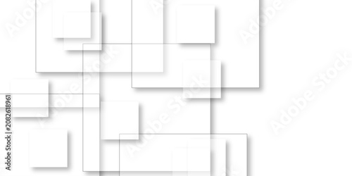 Abstract design with white transparent material in triangle and square shapes on white background. Abstract white and gray gradient color modern background design vector Illustration.geometrical dg. 