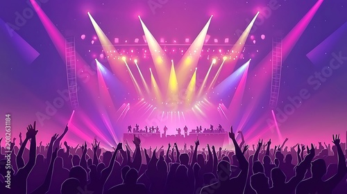 Concert crowd stage lighting