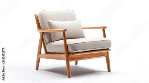 Modern armchair showcasing elegant midcentury inspired style