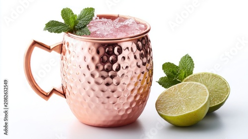 Copper mule refreshment with citrus zest