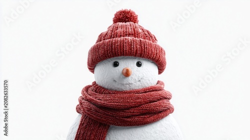 Festive snowman portrait radiates holiday joy and spirit