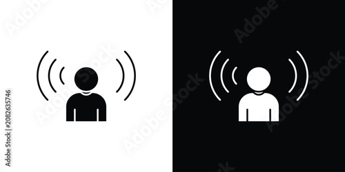 Brand awareness icon in black and white, best for Gaphic Design