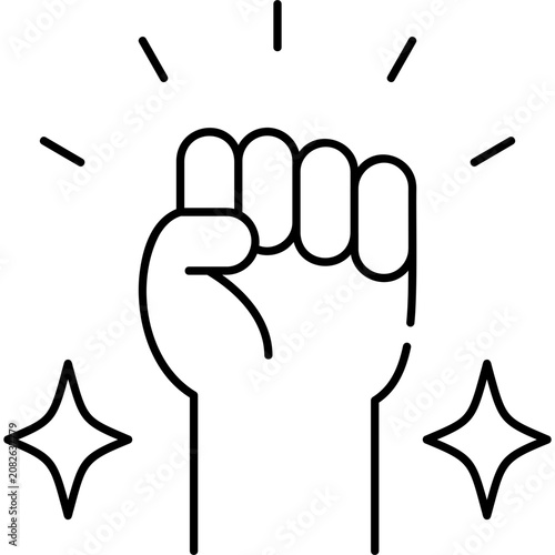 Foto Line Art Determination Icon