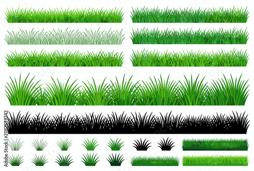 Various Grass Textures and Borders for Design Projects