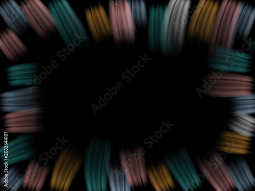 Colorful Radial Motion Blur Abstract Background Black Center