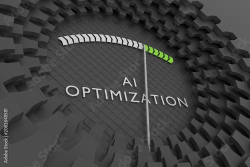Konstfotografi AI optimization meter showing high levels